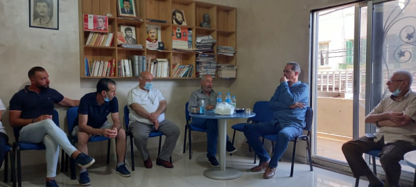 لقاء بين اتحاد نقابات عمال فلسطين وقيادة القطاع العمالي في الحزب الشيوعي اللبناني في منطقة صور